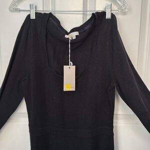 NWT Boden Wool Blend Square Neck Midi Dress